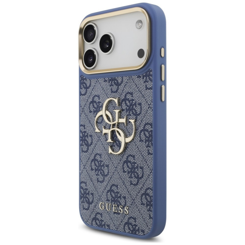 Funda Guess 4G Big 4G Classic Logo Big Strap Metal Buttons con correa para Apple iPhone 18 Pro Max / 17 Pro Max, azul
