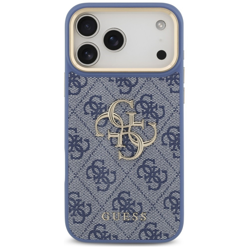 Funda Guess 4G Big 4G Classic Logo Big Strap Metal Buttons con correa para Apple iPhone 18 Pro Max / 17 Pro Max, azul