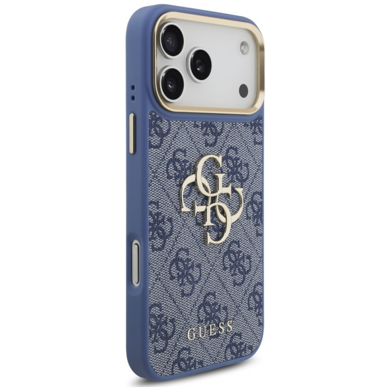 Funda Guess 4G Big 4G Classic Logo Big Strap Metal Buttons con correa para Apple iPhone 18 Pro Max / 17 Pro Max, azul
