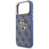 Funda Guess 4G Big 4G Classic Logo Big Strap Metal Buttons con correa para Apple iPhone 18 Pro Max / 17 Pro Max, azul