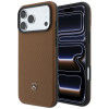 Funda MagSafe de piel con patrón de parrilla Mercedes-Benz y set de cartera para tarjetas para Apple iPhone 18 Pro Max / 17 Pro Max, camel