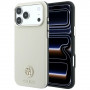 Funda MagSafe Guess GUE005545 Grained Round Strass Logo para Apple iPhone 18 Pro / 17 Pro, beige
