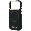 Funda Guess Ring Stand 360 Grained Classic Logo MagSafe para Apple iPhone 18 Pro / 17 Pro, negra