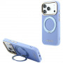 Funda Guess Ring Stand 360 Grained Classic Logo MagSafe para Apple iPhone 18 Pro Max / 17 Pro Max, azul claro