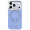 Funda Guess Ring Stand 360 Grained Classic Logo MagSafe para Apple iPhone 18 Pro Max / 17 Pro Max, azul claro