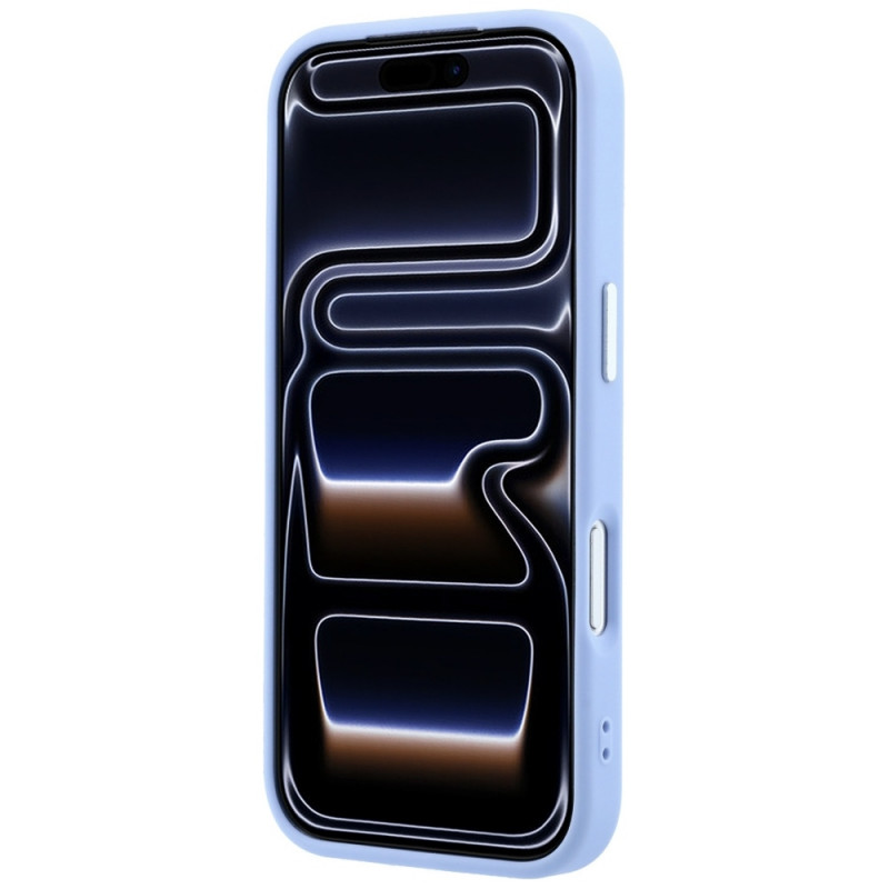 Funda rígida Guess Grained Triangle Logo MagSafe para Apple iPhone 18 Pro / 17 Pro, azul