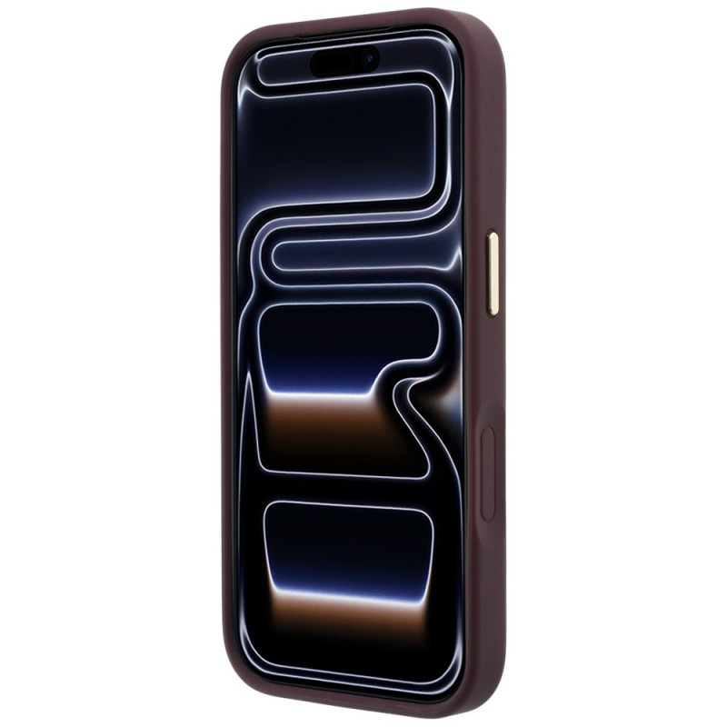 Funda Guess Ring Stand 360 Grained Classic Logo MagSafe para Apple iPhone 18 Pro / 17 Pro, burdeos