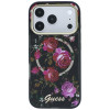 Funda rígida Guess GUE6042 IML Glitter Blossom Roses MagSafe para Apple iPhone 18 Pro Max / 17 Pro Max, negra