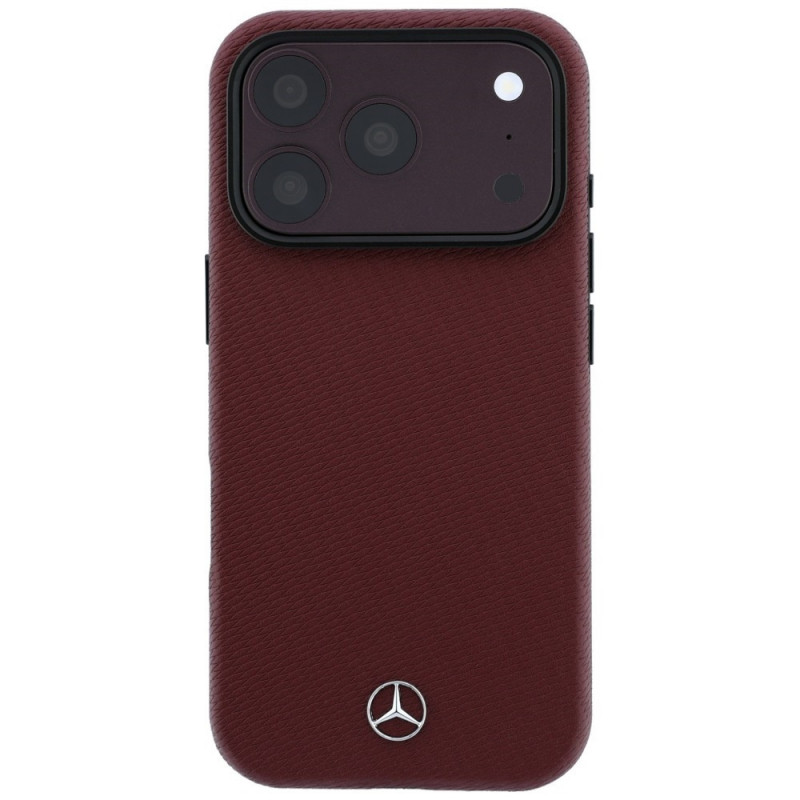 Funda Mercedes-Benz Grill Pattern con cartera para tarjetas de piel MagSafe para Apple iPhone 18 Pro Max / 17 Pro Max, negra