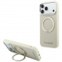 Funda MagSafe Karl Lagerfeld Ring Stand 360 Saffiano Classic Logo para Apple iPhone 18 Pro / 17 Pro, beige
