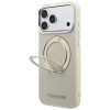 Funda MagSafe Karl Lagerfeld Ring Stand 360 Saffiano Classic Logo para Apple iPhone 18 Pro / 17 Pro, beige