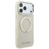 Funda MagSafe Karl Lagerfeld Ring Stand 360 Saffiano Classic Logo para Apple iPhone 18 Pro / 17 Pro, beige