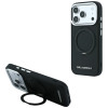 Funda Karl Lagerfeld Ring Stand 360 Saffiano Classic Logo MagSafe para Apple iPhone 18 Pro / 17 Pro, negra (KF003179)