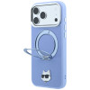 Funda MagSafe Karl Lagerfeld with Ring Stand 360 Choupette Head Pin para Apple iPhone 18 Pro Max / 17 Pro Max, azul claro (KF003220)