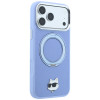 Funda MagSafe Karl Lagerfeld with Ring Stand 360 Choupette Head Pin para Apple iPhone 18 Pro Max / 17 Pro Max, azul claro (KF003220)