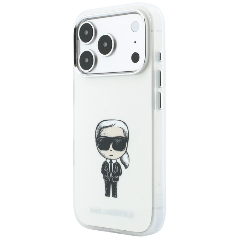 Funda MagSafe Karl Lagerfeld IML Ikonik Sketch Print para Apple iPhone 18 Pro Max / 17 Pro Max, beige (KLD22794)