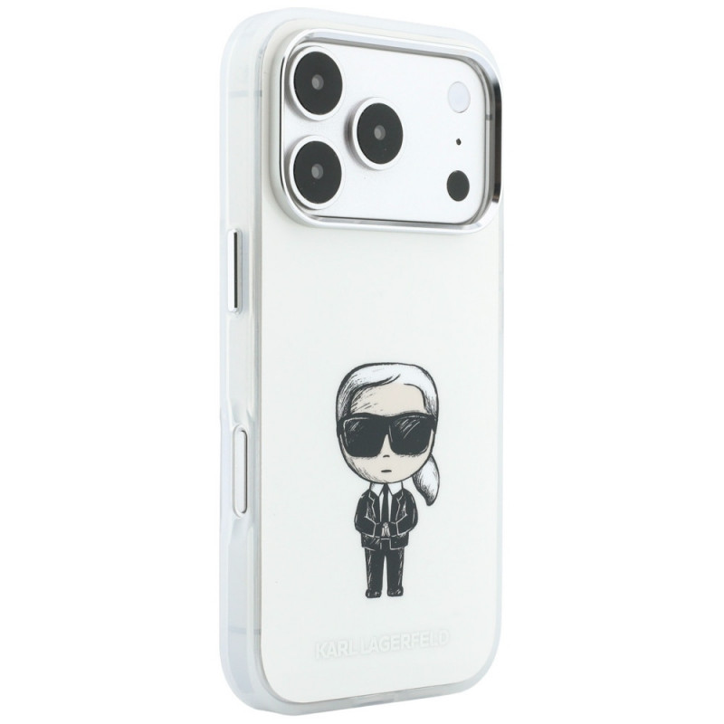 Funda MagSafe Karl Lagerfeld IML Ikonik Sketch Print para Apple iPhone 18 Pro Max / 17 Pro Max, beige (KLD22794)