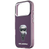 Funda MagSafe Karl Lagerfeld IML Ikonik Sketch Print para Apple iPhone 18 Pro / 17 Pro, granate