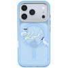 Funda MagSafe Script Logo Karl Lagerfeld para Apple iPhone 18 Pro / 17 Pro, azul claro