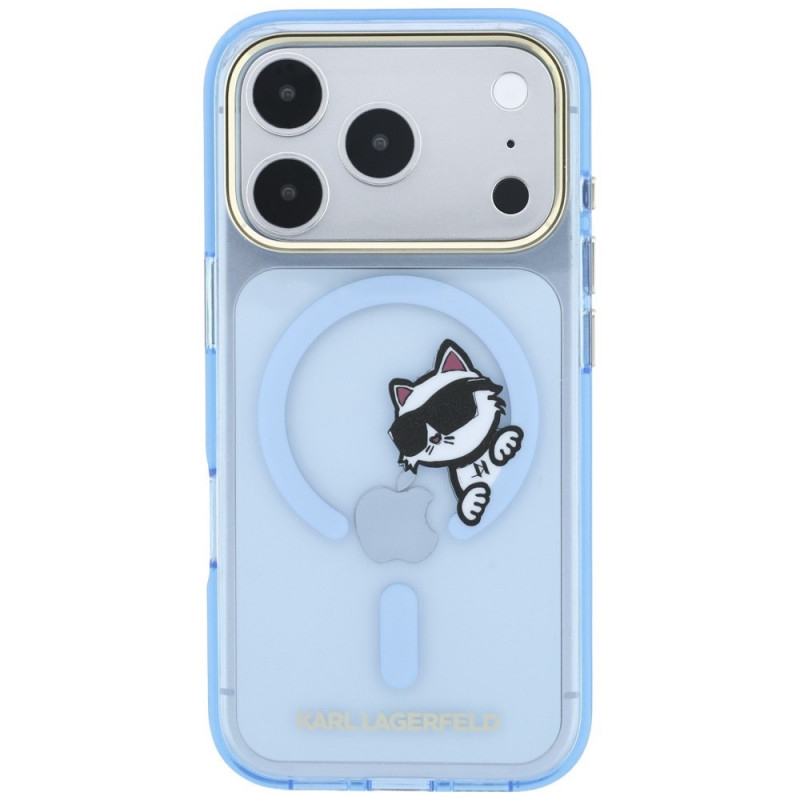 Funda MagSafe Peekaboo Logo Karl Lagerfeld para Apple iPhone 18 Pro Max / 17 Pro Max, azul