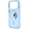 Funda MagSafe Peekaboo Logo Karl Lagerfeld para Apple iPhone 18 Pro Max / 17 Pro Max, azul