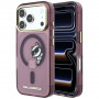 Funda MagSafe Peekaboo Logo Karl Lagerfeld para Apple iPhone 18 Pro / 17 Pro, granate
