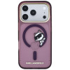 Funda MagSafe Peekaboo Logo Karl Lagerfeld para Apple iPhone 18 Pro / 17 Pro, granate