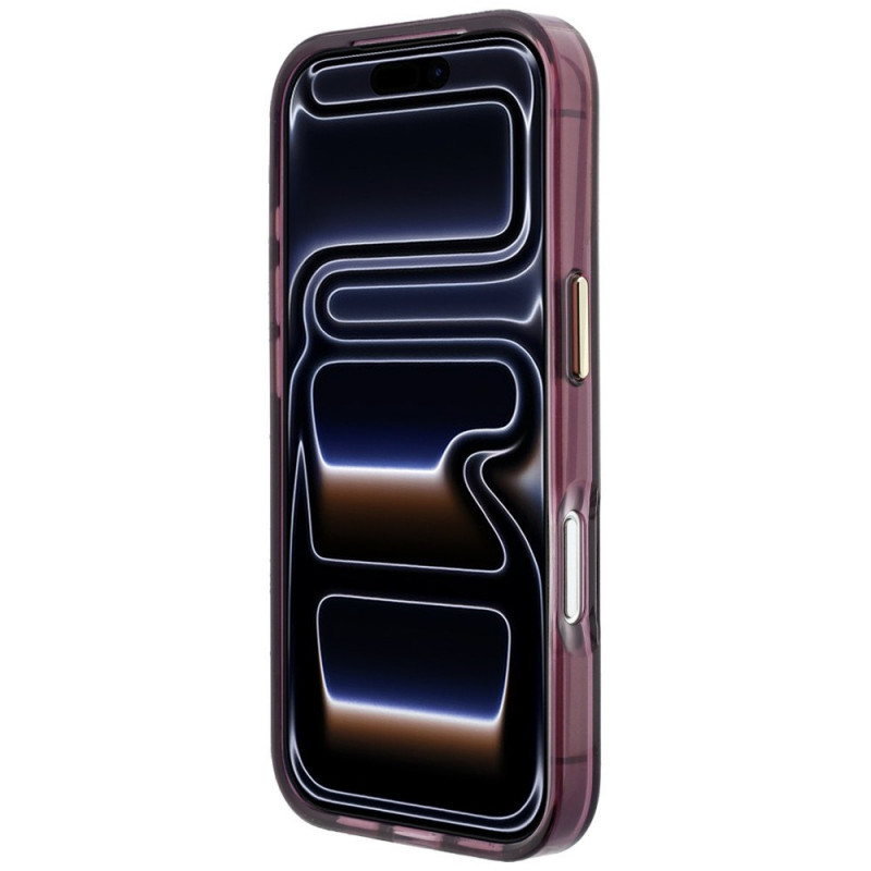 Funda MagSafe Peekaboo Logo Karl Lagerfeld para Apple iPhone 18 Pro / 17 Pro, granate