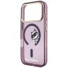 Funda MagSafe Peekaboo Logo Karl Lagerfeld para Apple iPhone 18 Pro / 17 Pro, granate