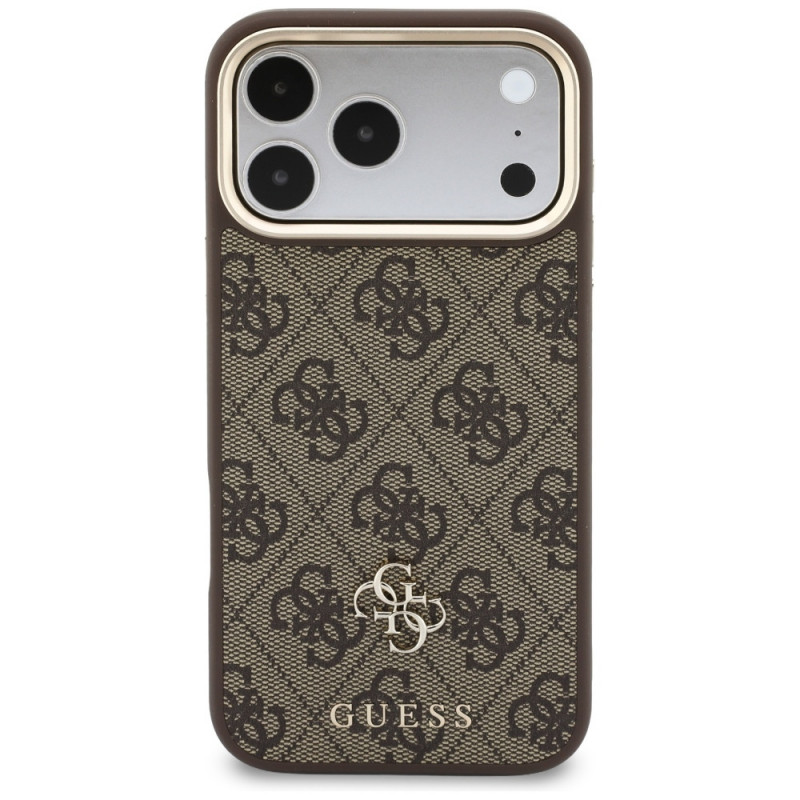 Funda Guess 4G con cartera, MagSafe, para Apple iPhone 18 Pro Max / 17 Pro Max, marrón