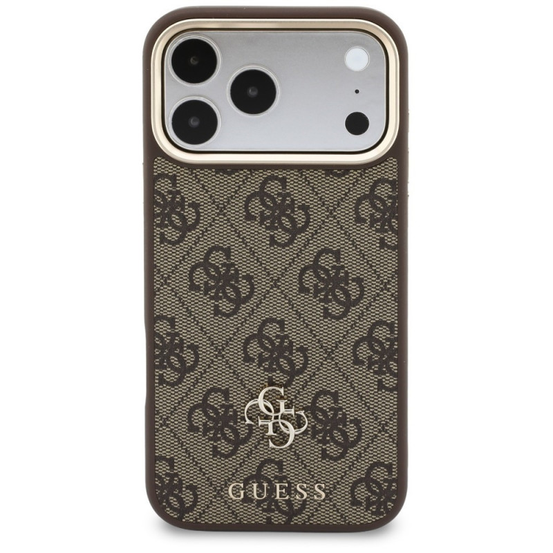 Funda Guess 4G con cartera y cordón, MagSafe, para Apple iPhone 18 Pro Max / 17 Pro Max, marrón