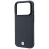 Funda MagSafe BMW Kevlar Metal Logo para Apple iPhone 18 Pro / 17 Pro, antracita