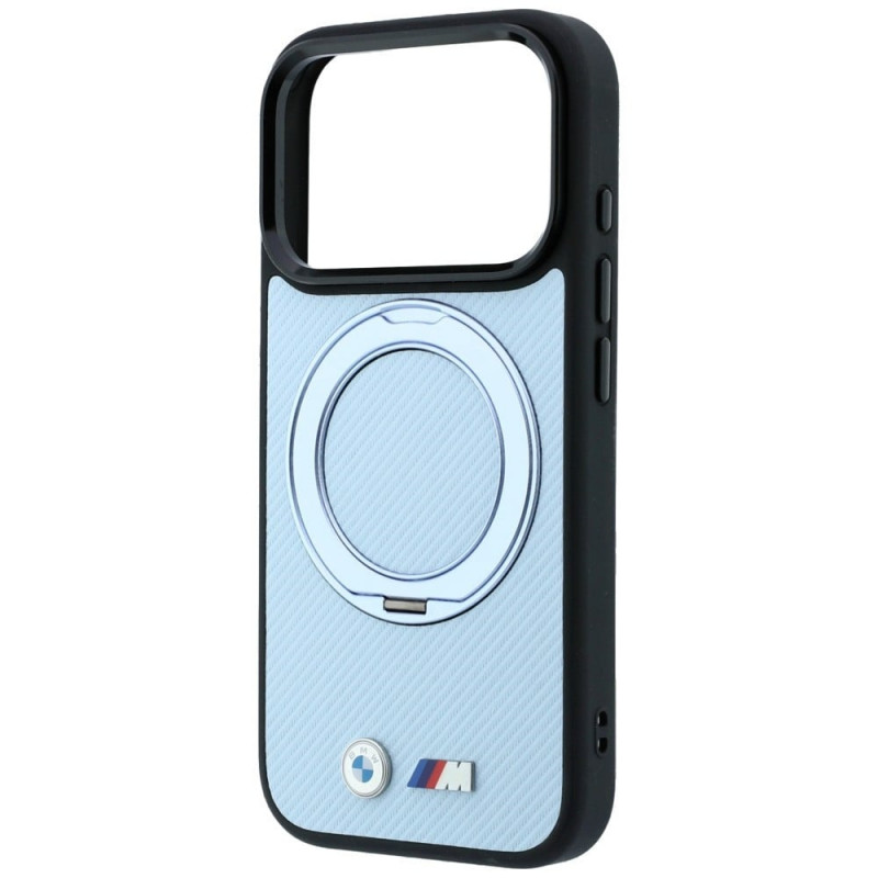 Funda BMW Kevlar Ring Stand 360 MagSafe para Apple iPhone 18 Pro Max / 17 Pro Max, azul