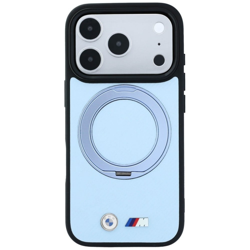 Funda BMW Kevlar Ring Stand 360 MagSafe para Apple iPhone 18 Pro / 17 Pro, azul