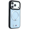 Funda BMW Kevlar Ring Stand 360 MagSafe para Apple iPhone 18 Pro / 17 Pro, azul