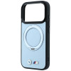 Funda BMW Kevlar Ring Stand 360 MagSafe para Apple iPhone 18 Pro / 17 Pro, azul