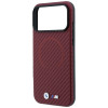 Funda MagSafe BMW M Carbon Printed Ring para Apple iPhone 18 Pro Max / 17 Pro Max, roja