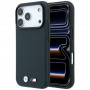 Funda MagSafe BMW M Quadrille Kevlar Metal Logo para Apple iPhone 18 Pro Max / 17 Pro Max, azul marino