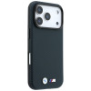 Funda MagSafe BMW M Quadrille Kevlar Metal Logo para Apple iPhone 18 Pro Max / 17 Pro Max, azul marino