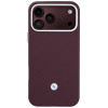 BMW Funda y set de cartera con patrón acolchado y logo metálico para Apple iPhone 18 Pro / 17 Pro, burdeos
