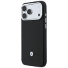 BMW Funda con patrón acolchado y logotipo metálico + set de cartera para Apple iPhone 18 Pro Max / 17 Pro Max, negro