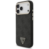 Funda MagSafe Guess 4G Triangle Logo para Apple iPhone 18 Pro Max / 17 Pro Max, negro dorado