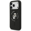 Funda MagSafe con anillo Silicone Karl&Choupette Karl Lagerfeld para Apple iPhone 18 Pro Max / 17 Pro Max, negra