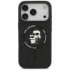 Funda MagSafe con anillo Silicone Karl&Choupette Karl Lagerfeld para Apple iPhone 18 Pro Max / 17 Pro Max, negra