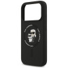 Funda MagSafe con anillo Silicone Karl&Choupette Karl Lagerfeld para Apple iPhone 18 Pro Max / 17 Pro Max, negra
