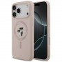 Funda MagSafe con anillo Silicone Karl&Choupette Karl Lagerfeld para Apple iPhone 18 Pro Max / 17 Pro Max, rosa