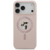Funda MagSafe con anillo Silicone Karl&Choupette Karl Lagerfeld para Apple iPhone 18 Pro Max / 17 Pro Max, rosa
