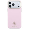 Funda MagSafe Guess Saffiano Small 4G & Classic Logo para Apple iPhone 18 Pro / 17 Pro, rosa