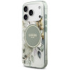 Funda MagSafe Guess IML Flower & Tonal Circle para Apple iPhone 18 Pro / 17 Pro, verde