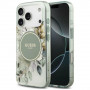 Funda MagSafe Guess IML Flower & Tonal Circle para Apple iPhone 18 Pro Max / 17 Pro Max, verde
